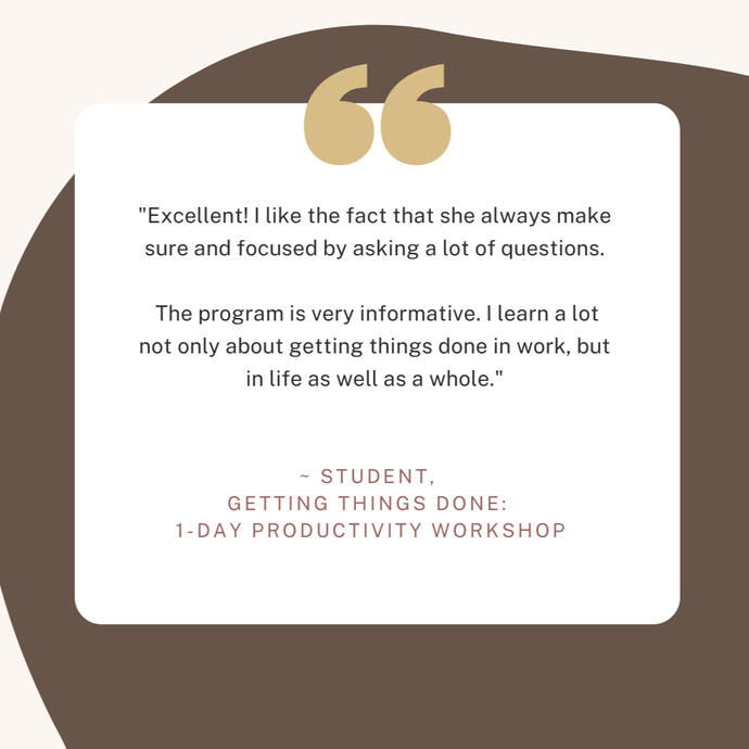 Student, Getting Things Done: Productivity Workshop