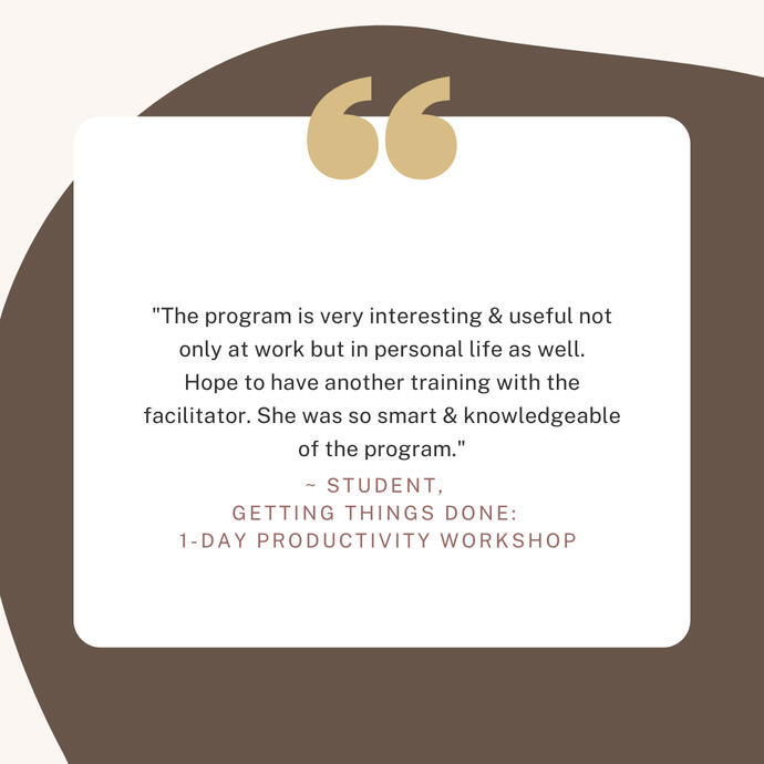 Student, Getting Things Done: Productivity Workshop